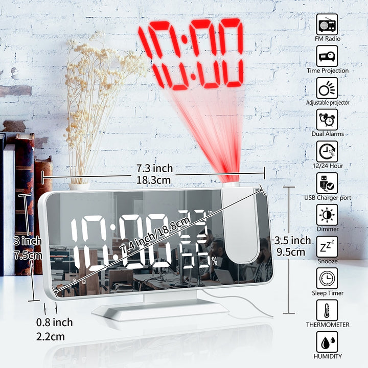 LED Digital Projection Clock - {{ nanatechno }}