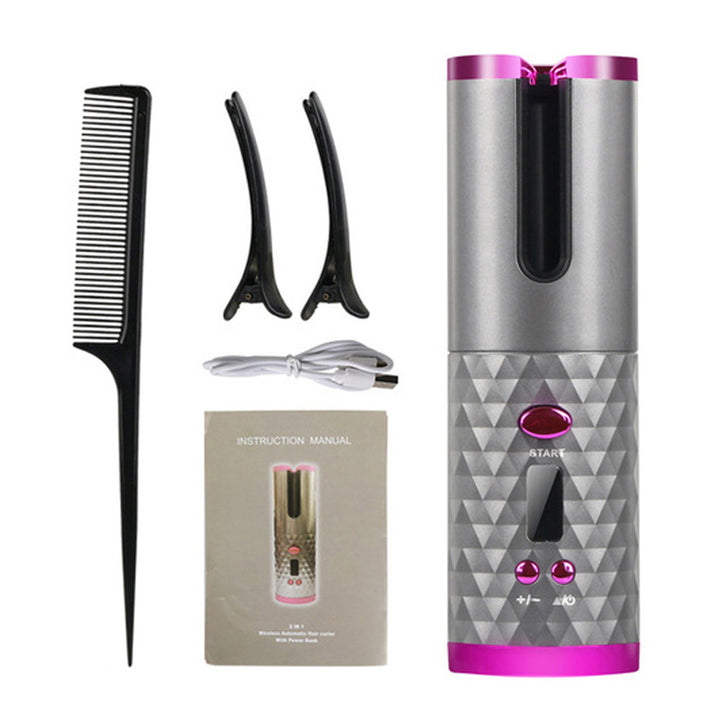 Cordless Rotating Hair Curler - {{ nanatechno }}