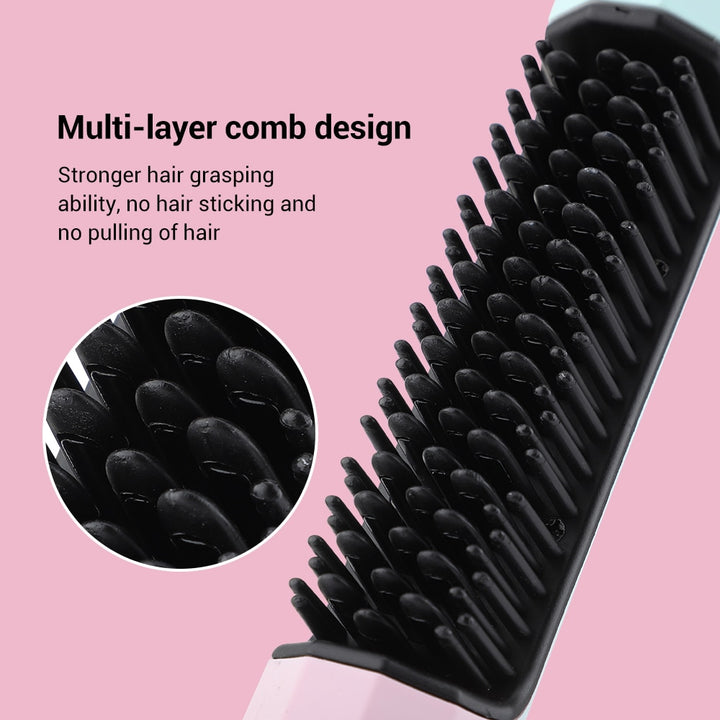 2 In 1 Hair Straightener Brush - {{ nanatechno }}