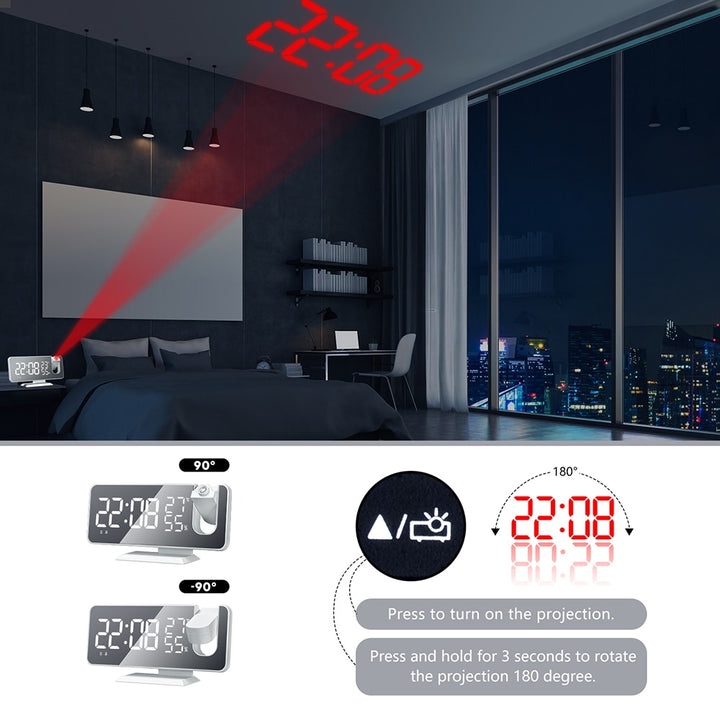 LED Digital Projection Clock - {{ nanatechno }}