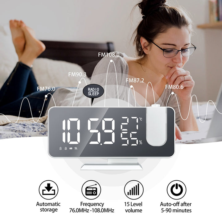 LED Digital Projection Clock - {{ nanatechno }}