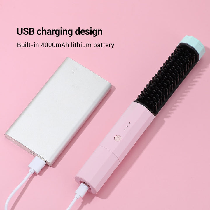 2 In 1 Hair Straightener Brush - {{ nanatechno }}