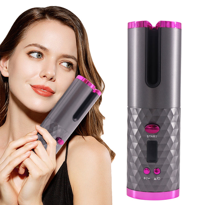 Cordless Rotating Hair Curler - {{ nanatechno }}