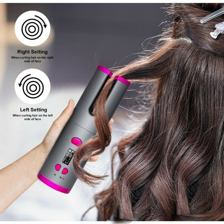 Cordless Rotating Hair Curler - {{ nanatechno }}